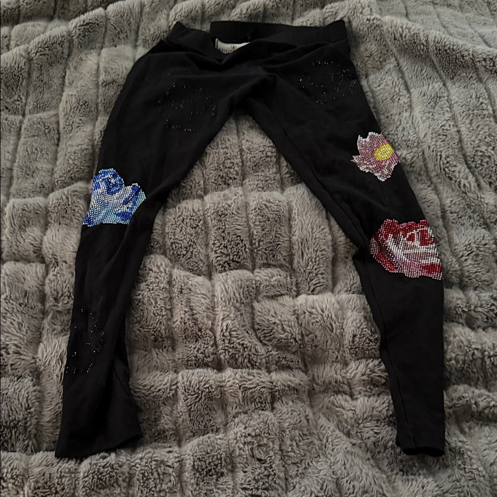 Philipp Plein Black Junior Leggings